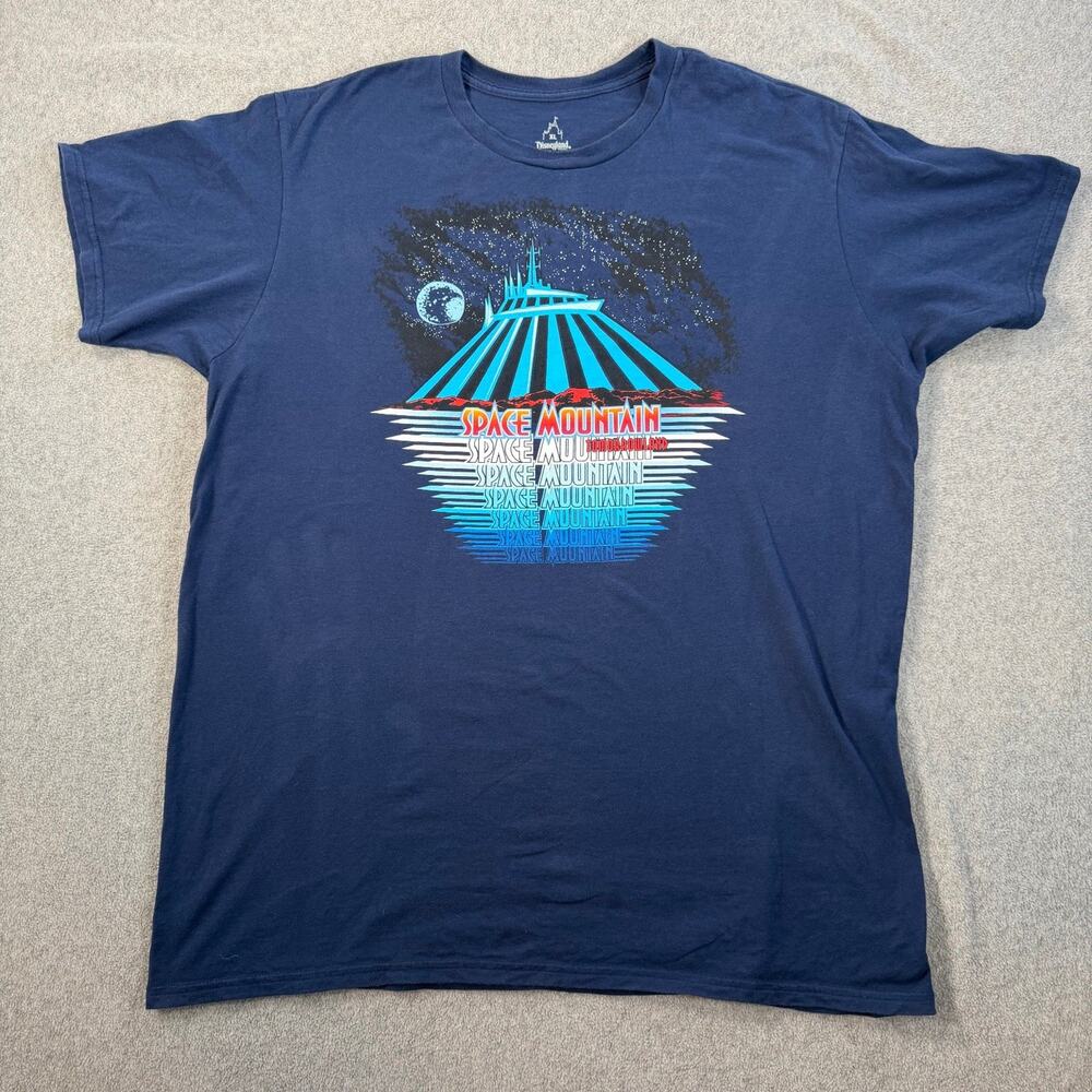 Disney Space Mountain Tomorrowland T-Shirt XL Hanes Disneyland Short Sleeve
